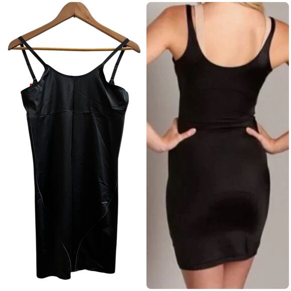Spanx New Smart Grip Open Bust Full Slip Black Size XL Style 10178 Shapewear - Picture 2 of 12
